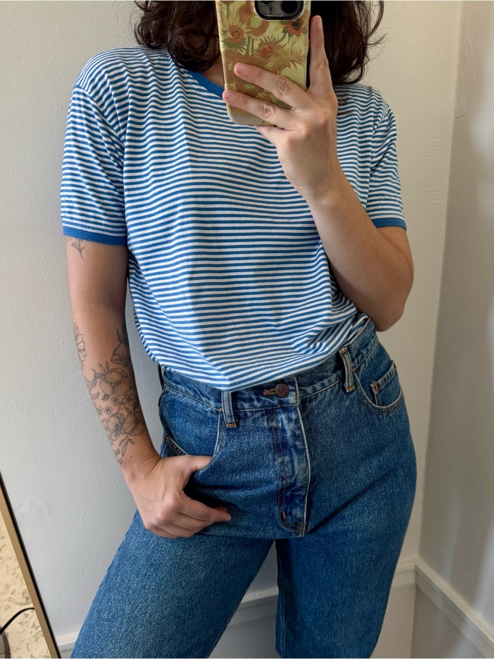 Lizsport Cotton Ringer Striped T‑Shirt